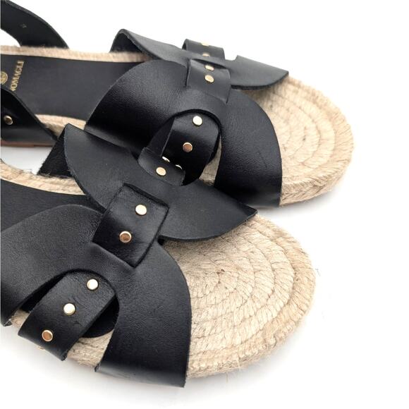 Bruno Magli Perla Ankle Strap Espadrille Sandals Women's Black Size US7 EU37.5 - Picture 7 of 10
